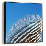 Black and white framed canvas featuring a close-up view of an animal in a vintage poster style.