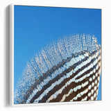 Vintage poster art of a zebra on a white framed canvas, featuring black and colorful art.