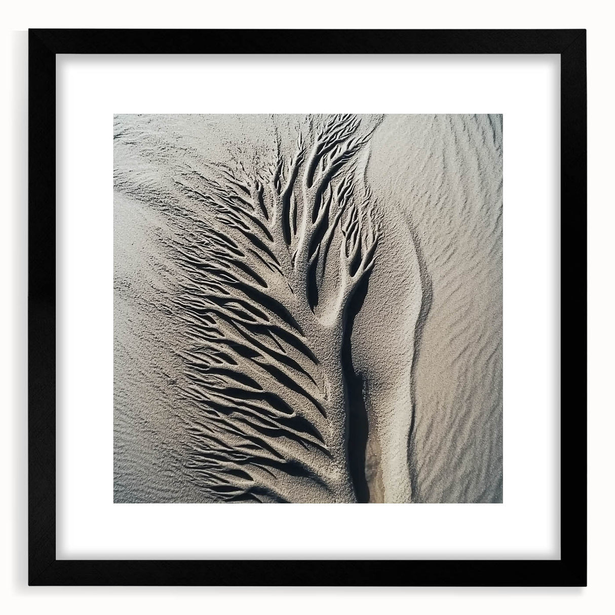 Extra large colorful abstract art print with textured elements on canvas, framed in black, ideal for living room decor.