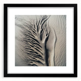Extra large colorful abstract art print with textured elements on canvas, framed in black, ideal for living room decor.