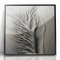 Large abstract wall art featuring swirling blue and gray tones on a framed acrylic, ideal for modern art wall decor.