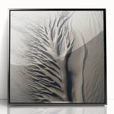 Large abstract wall art featuring swirling blue and gray tones on a framed acrylic, ideal for modern art wall decor.