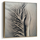 Framed canvas featuring a vintage-style landscape painting with muted silver and gold tones, ideal for bedroom wall decor.