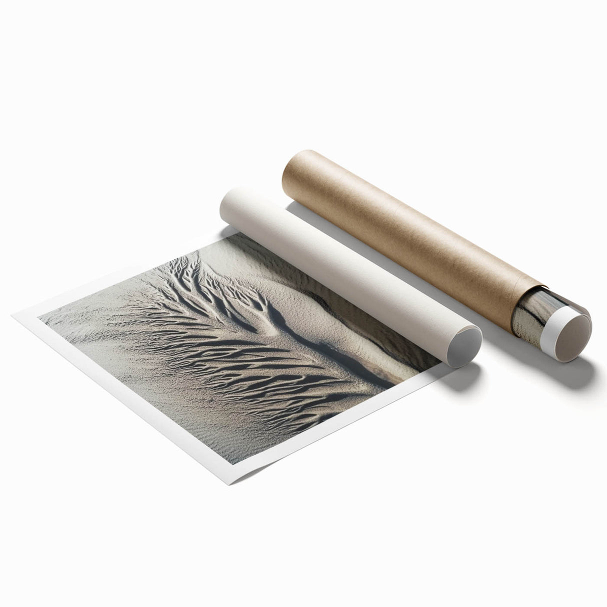 Extra large rolled print featuring close-up of dew on vibrant green leaves, ideal for classy bathroom wall art.