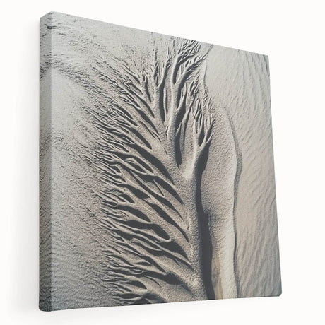 Close-up nature photography on stretched canvas, featuring detailed green leaves, ideal for kitchen wall art.