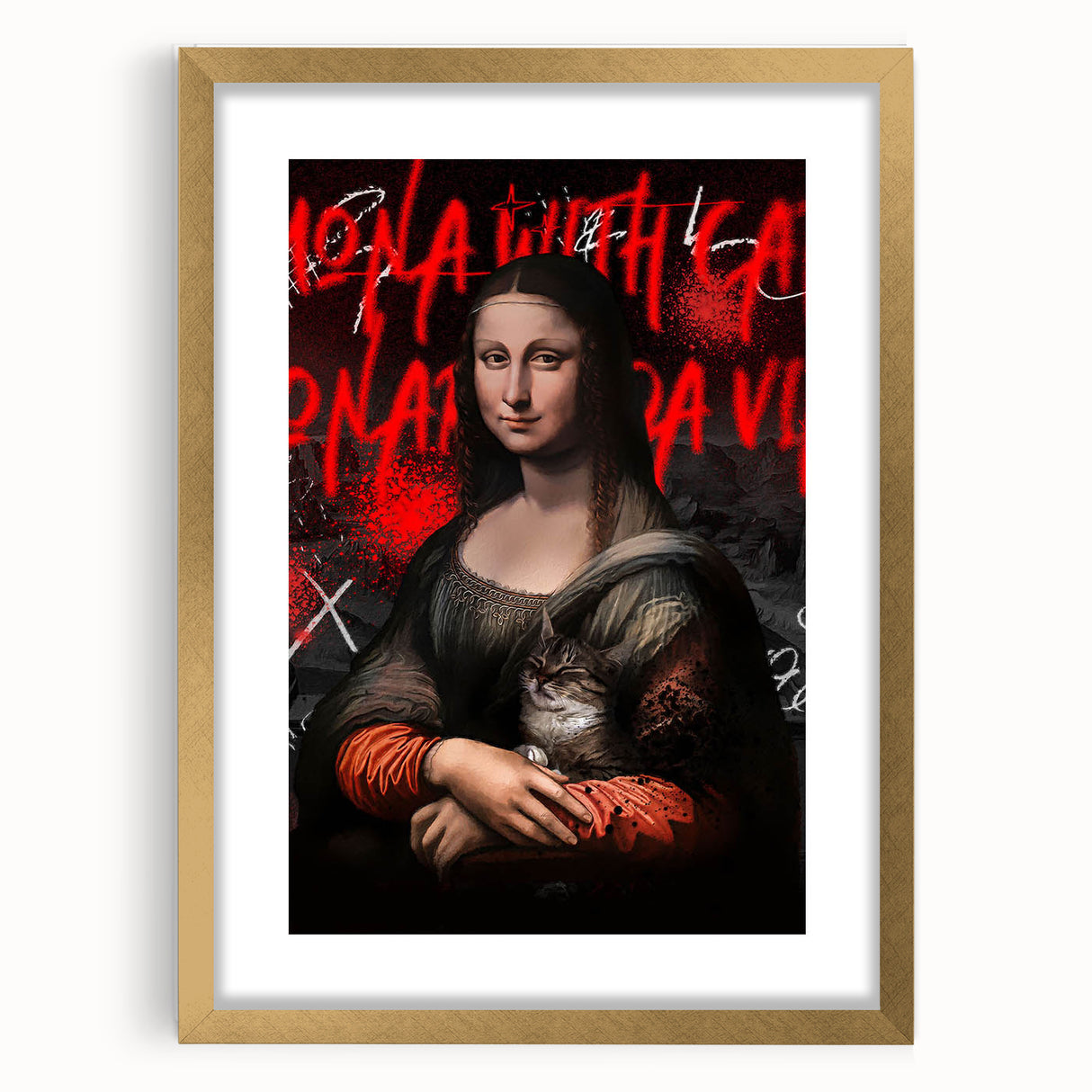 Mona Lisa Pop Art Canvas - Bold Modern Stretched Canvas Print