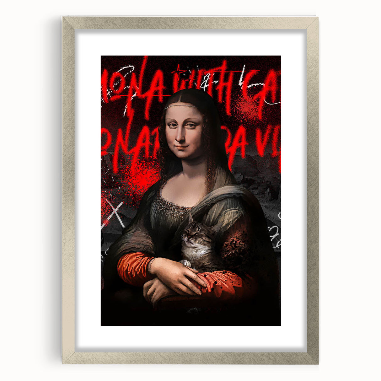 Mona Lisa Pop Art Canvas - Bold Modern Stretched Canvas Print