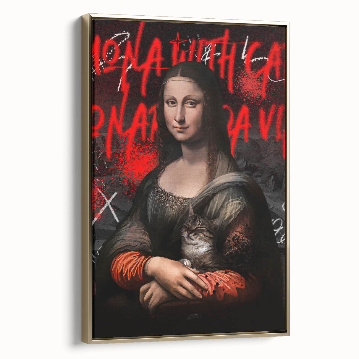 Mona Lisa Pop Art Canvas - Bold Modern Stretched Canvas Print