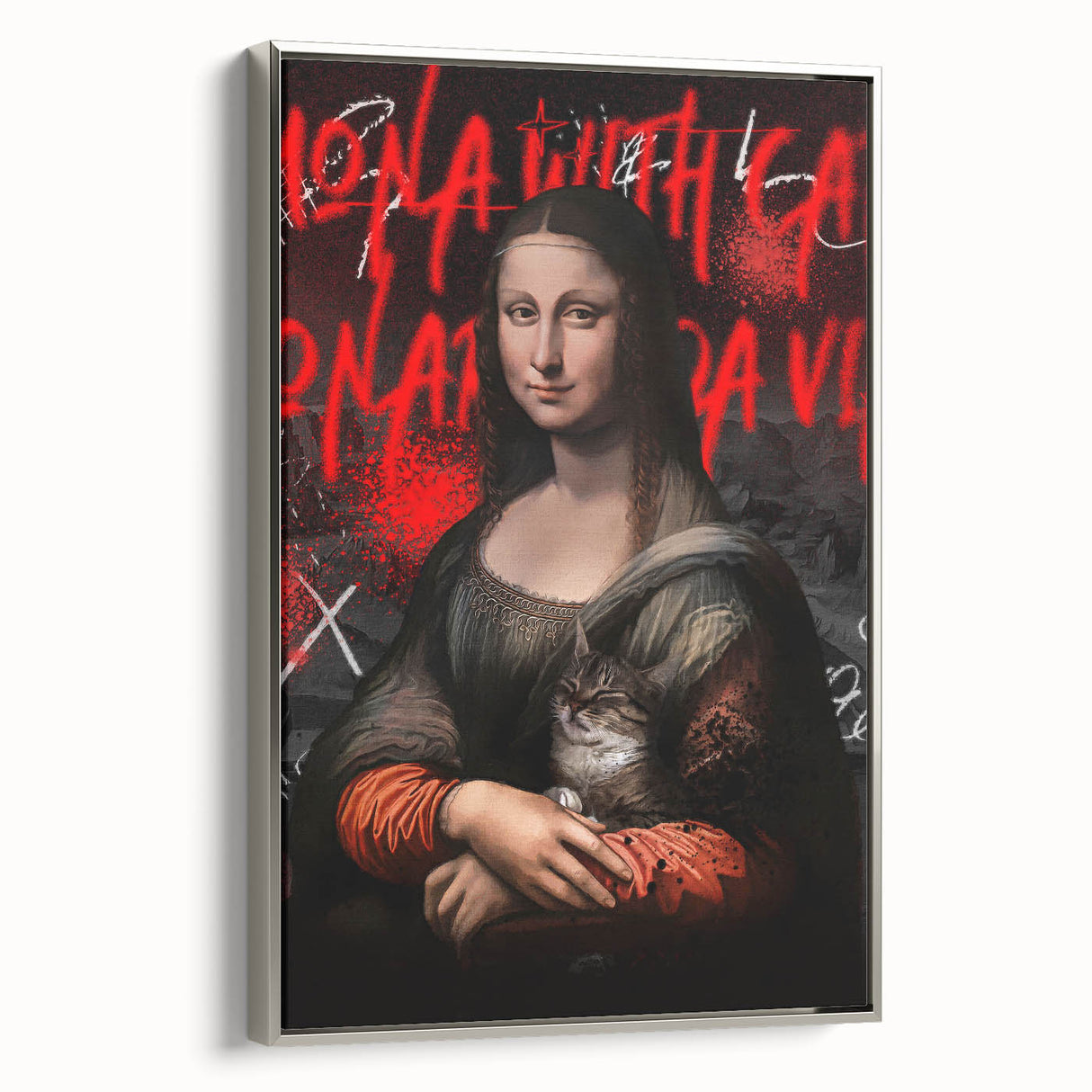 Mona Lisa Pop Art Canvas - Bold Modern Stretched Canvas Print