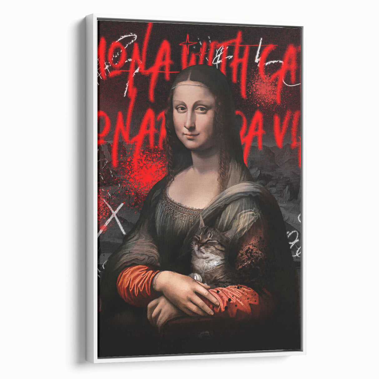 Mona Lisa Pop Art Canvas - Bold Modern Stretched Canvas Print