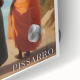 Large abstract wall art in mid-century modernist style on acrylic glass, featuring muted earth tones.