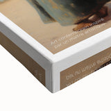 Large art of a black and white landscape painting on stretched canvas, depicting a tranquil scene.