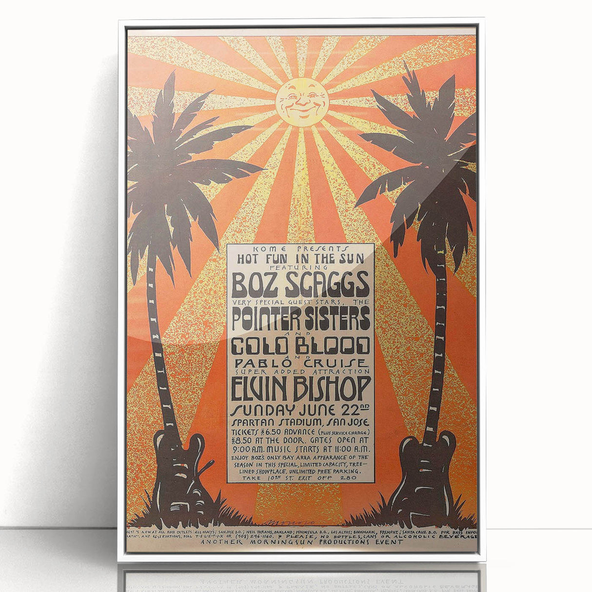 Boz Scaggs Hot Fun in the Sun Poster - Retro Music Wall Art