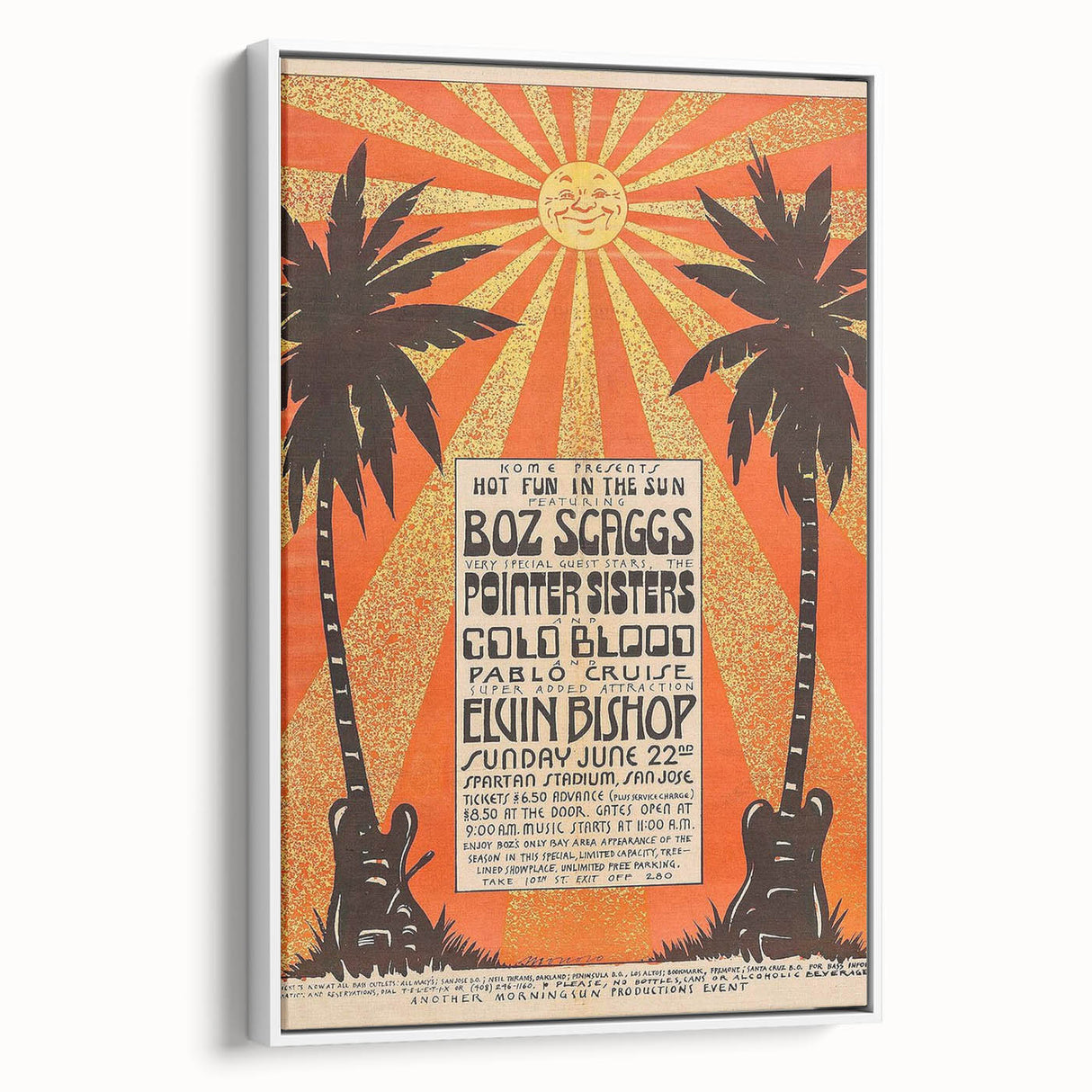 Boz Scaggs Hot Fun in the Sun Poster - Retro Music Wall Art