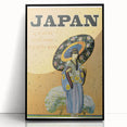 Vintage Japan Travel Poster | Warm Welcome Art Print of Geisha