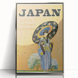 Vintage Japan Travel Poster | Warm Welcome Art Print of Geisha