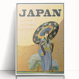 Vintage Japan Travel Poster | Warm Welcome Art Print of Geisha