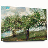 Charming Realism Art Print | Girl Picking Apple Blossoms by Winslow Homer
