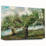 Charming Realism Art Print | Girl Picking Apple Blossoms by Winslow Homer