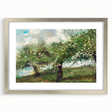 Charming Realism Art Print | Girl Picking Apple Blossoms by Winslow Homer
