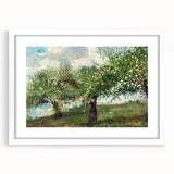 Charming Realism Art Print | Girl Picking Apple Blossoms by Winslow Homer