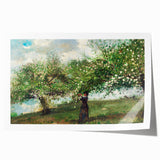 Charming Realism Art Print | Girl Picking Apple Blossoms by Winslow Homer