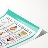 Kids Educational Wall Art - Healthy Habits Learning Chart