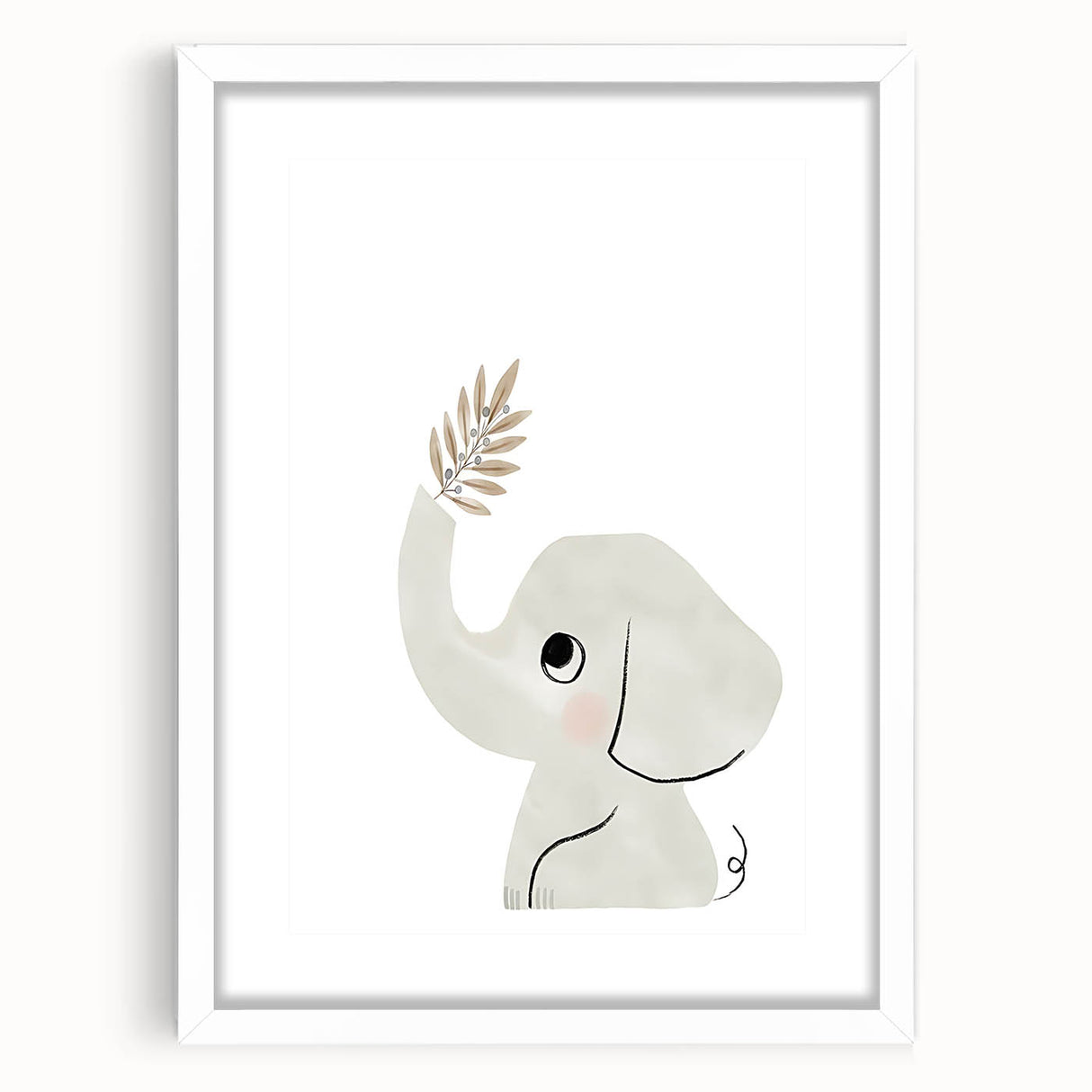 Minimalist Elephant Nursery Wall Art - Baby Room Decor
