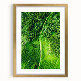 Extra large abstract art print featuring textured spring-themed colors in a gold frame, ideal for living room decor.