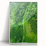 Art deco poster of spring season in pastel shades, framed in white acrylic, ideal for modern nursery wall decor.