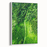 Vintage poster art of spring season on extra large framed canvas.