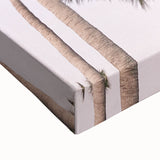 Large art of a black and white landscape painting on stretched canvas, ideal for bedroom wall decor.