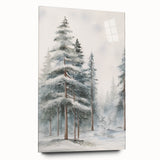 Large abstract wall art in cool blue and gray tones on acrylic glass, ideal for bedroom or dining room decor.