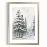 Textured abstract art print in cool blue and white tones, framed in silver, ideal for bedroom ambiance.