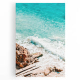 Large black and white abstract art on stretched canvas, featuring fluid shapes, ideal for kitchen wall art.