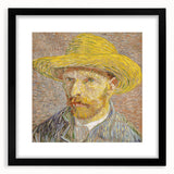 Extra large framed abstract art print featuring vibrant, textured swirls of blue, yellow, and green.