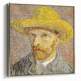 Framed canvas of a Van Gogh-style landscape painting featuring vibrant colors on a black background.