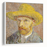 Vintage poster art of Van Gogh's painting in vibrant colors on a large framed canvas, ideal for living room decor.