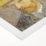 Art deco poster of a starry night scene, in blue and yellow tones on rolled canvas, suitable for dining room wall art.