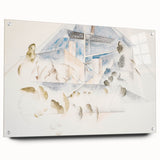 Modern Wall Art – Abstract Geometry of Masts and Foliage