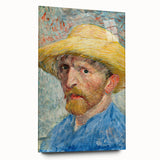 Impressionism Wall Art - Self-Portrait with Straw Hat (1887) by van Gogh