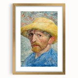 Impressionism Wall Art - Self-Portrait with Straw Hat (1887) by van Gogh