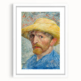 Impressionism Wall Art - Self-Portrait with Straw Hat (1887) by van Gogh