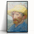 Impressionism Wall Art - Self-Portrait with Straw Hat (1887) by van Gogh