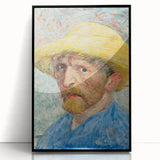 Impressionism Wall Art - Self-Portrait with Straw Hat (1887) by van Gogh