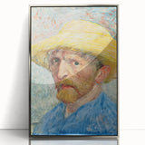 Impressionism Wall Art - Self-Portrait with Straw Hat (1887) by van Gogh