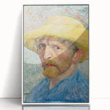 Impressionism Wall Art - Self-Portrait with Straw Hat (1887) by van Gogh