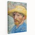 Impressionism Wall Art - Self-Portrait with Straw Hat (1887) by van Gogh
