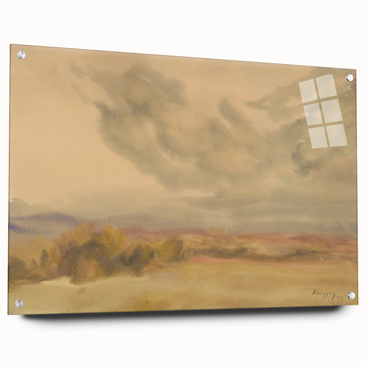 Modern Wall Art – Serene Landscape with Cloudy Sky