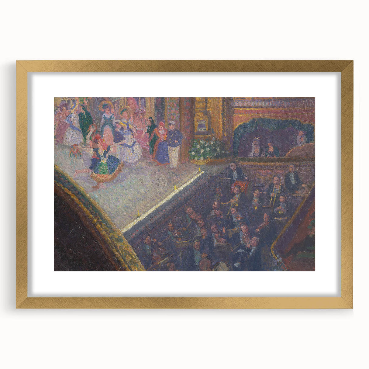 Modern Wall Art – Vibrant Ballet Scene with Orchestra